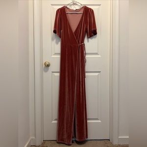 Size small wrap dress in dusty rose from Baltic born.